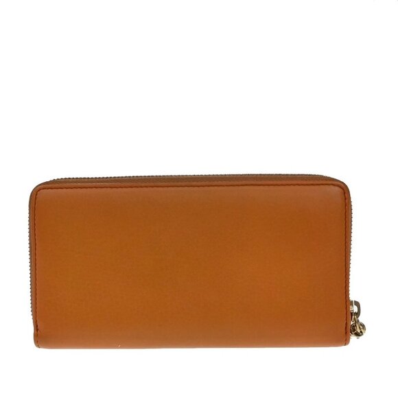 GUCCI Logo Interlocking GG Tassel Long Zipper Wallet Leather Orange GHW - Picture 3 of 14